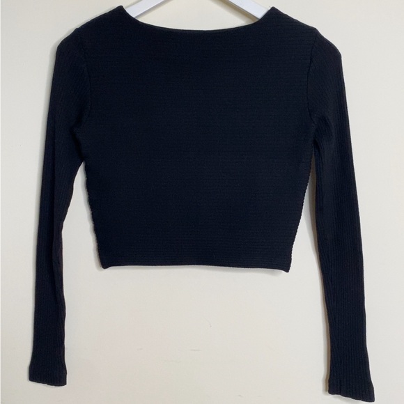 Club Monaco Black Stretchy Cropped Sweater size XS - Picture 3 of 6
